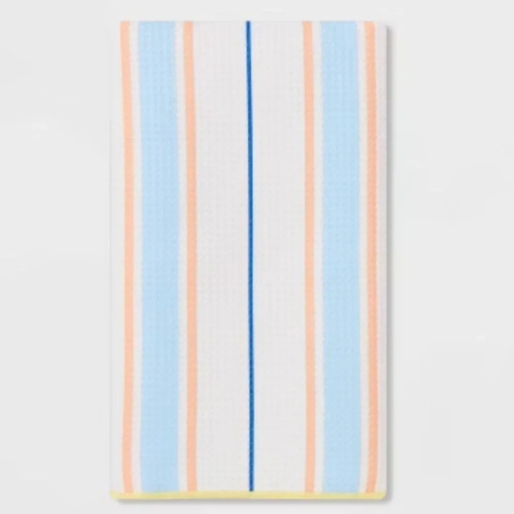 Room Essentials Everyday Striped Pastel Kitchen Towel Hand towel new without tag